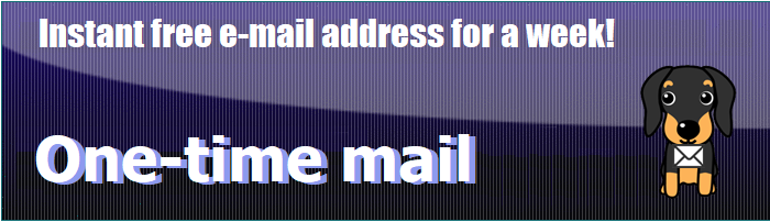 Discarded Web Service Onetime Mail Onetime Mail is a free, disposable webmail service that can be used for one full week (7 days).